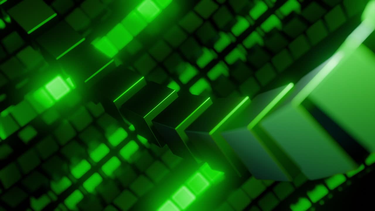 Disegno astratto del cubo verde