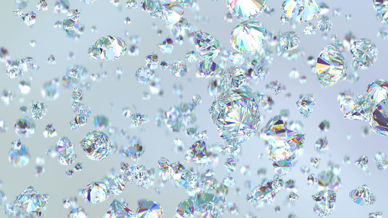 낙하하는 럭셔리 다이아몬드 느린 동작 4k에서 루프 가능한 배경