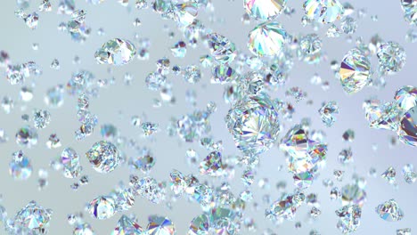 la caída de diamantes de lujo en el fondo de bucle en cámara lenta 4k
