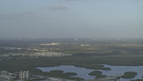 fort myers beach florida aerial v13 180 degree panning view across fort myers - dji inspire 2, x7, 6k - march 2020