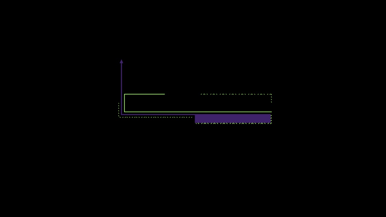Animated Line Graph Showing Data Growth and Decline
