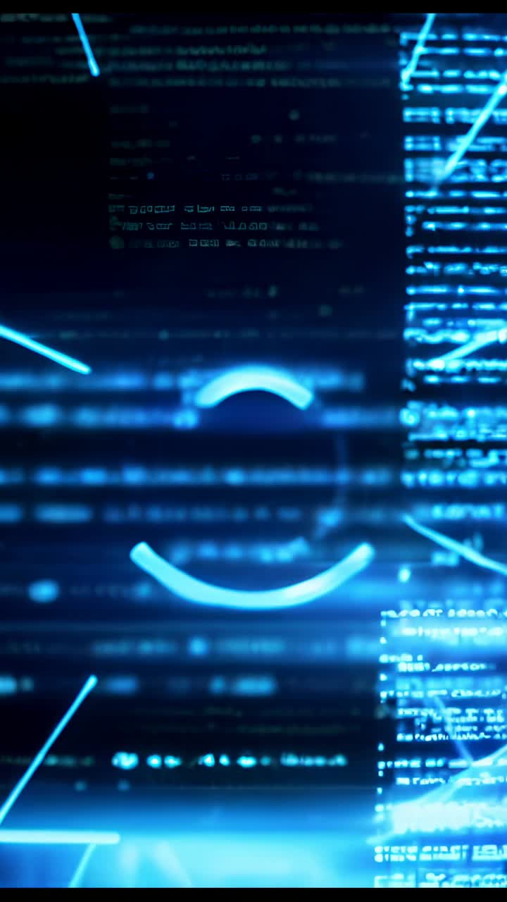 Vertical video: Sweeping scan lines causing reticle flickering on HUD, with radial guides and code