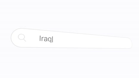 typing iraq in search bar - computer browsing