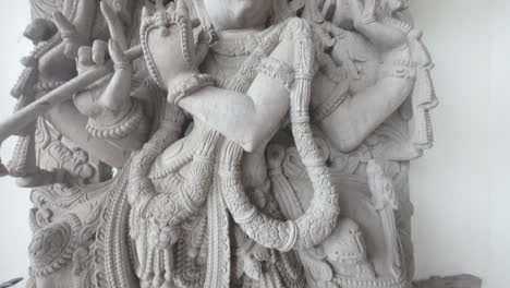 indian historical lord krishna murti statue in stone god musiam in chtrpati shivaji maharaj vastu sngrahlay in mumbai maharahstra