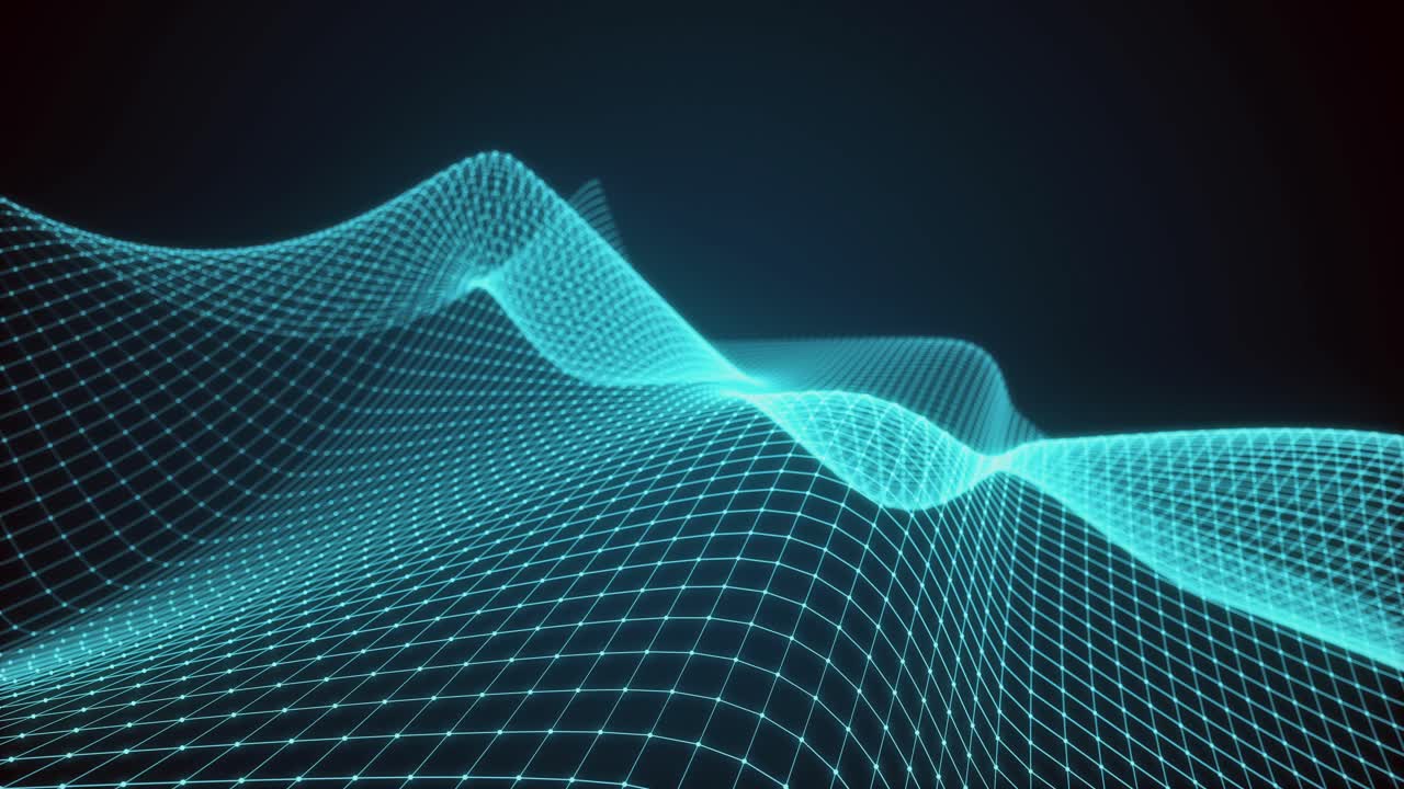 Abstract 3D Wireframe Grid