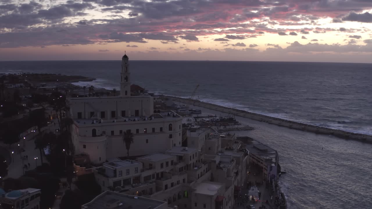 Jaffa Sunset Aerial View