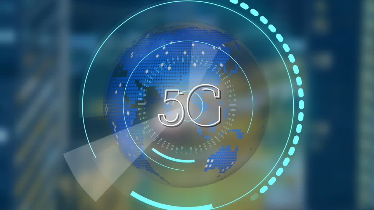 5g mostrado en un globo giratorio