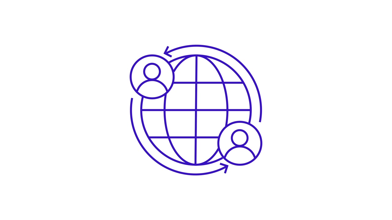 Animeret ikon for global netværksforbindelse