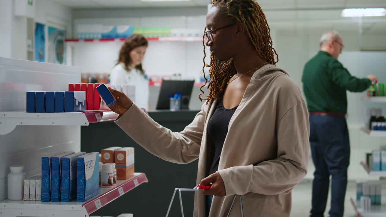 People shopping in a pharmacy