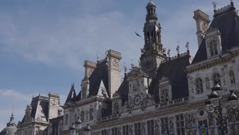 Nahaufnahme-Der-Außenseite-Des-Hotel-De-Ville-In-Paris,-Frankreich