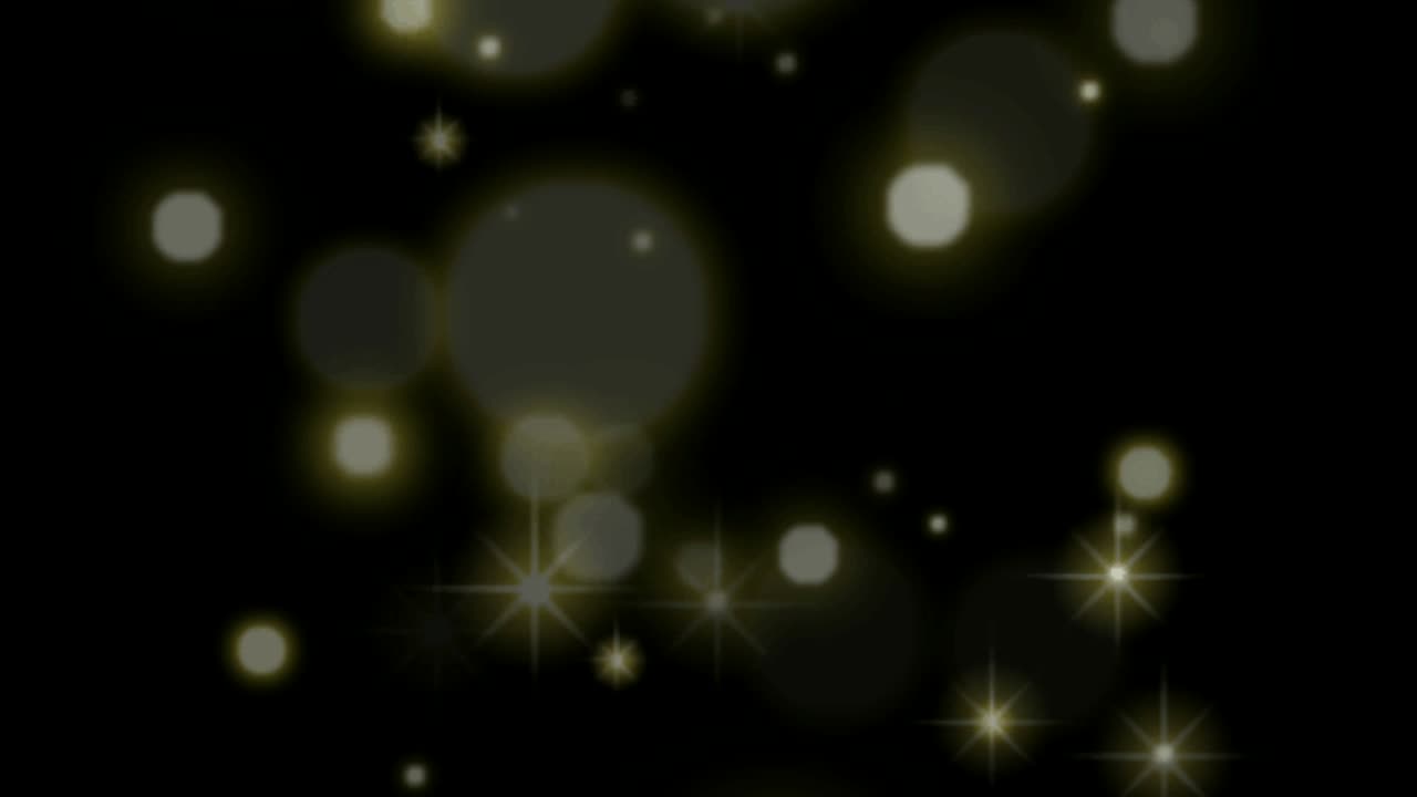 Bokeh lights and stars motion graphics with night background