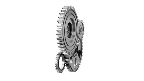 industrial video background with gears. 3d animation.