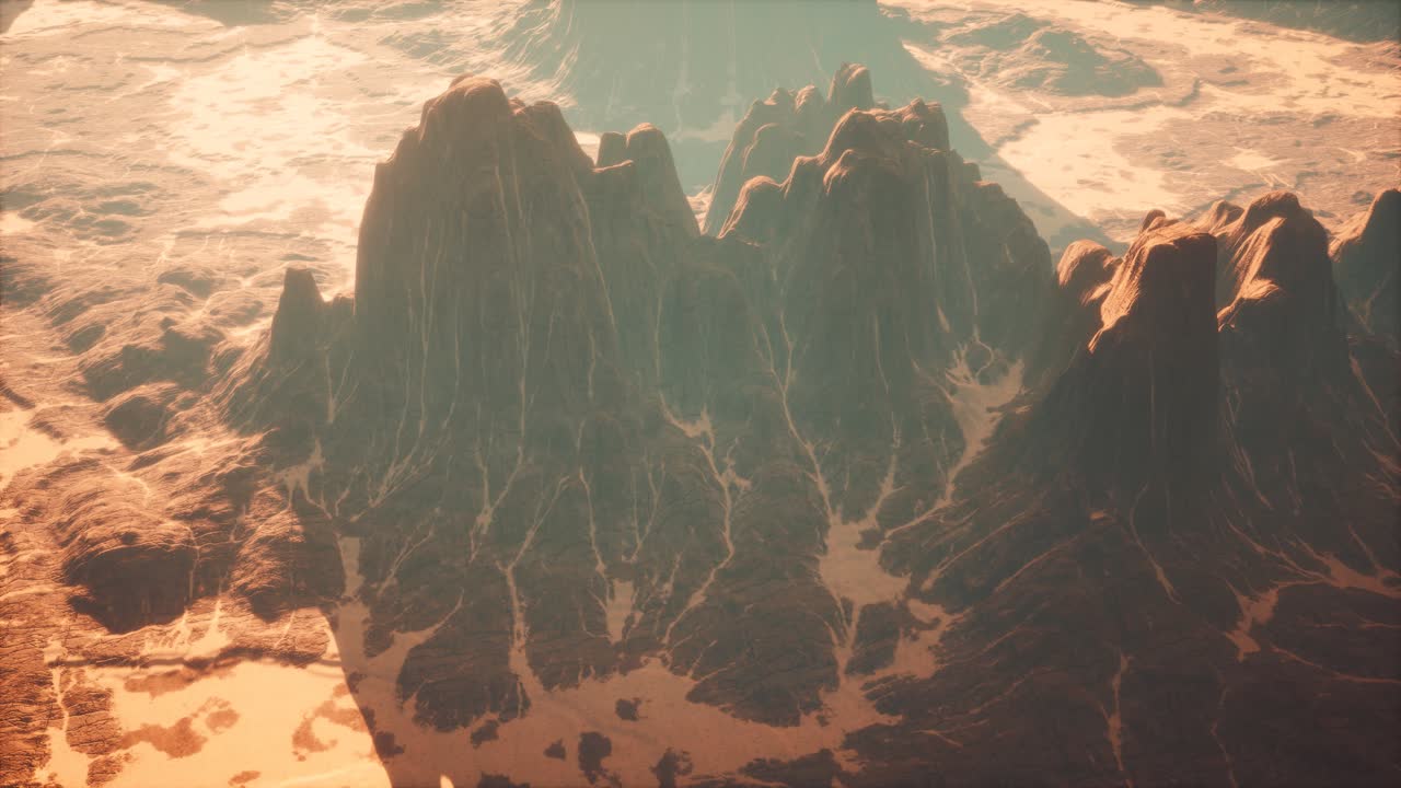 una toma aérea de un dron del cañón de las rocas rojas