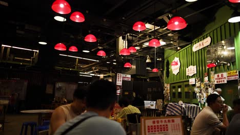 diners enjoy vibrant hong kong street food scene