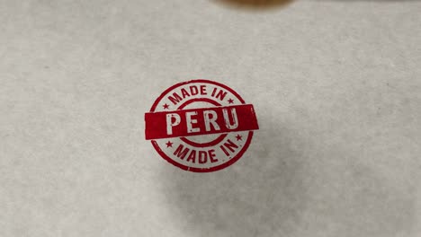 made in peru stamp and stamping loop animation