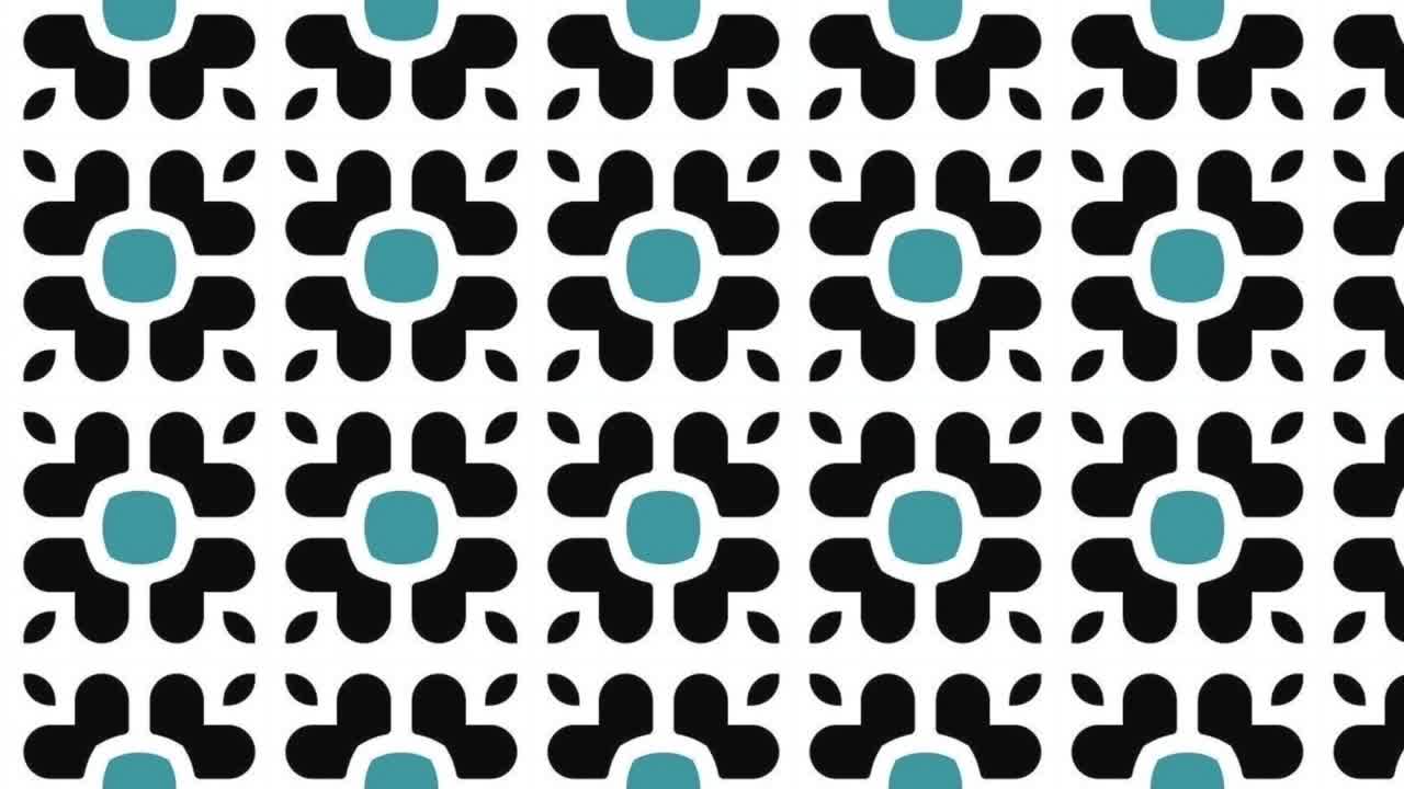 animación de bucle de patrones sin fisuras florales