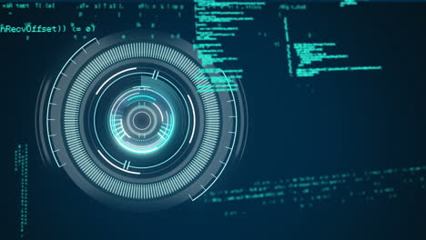 animación del escaneo del alcance y el procesamiento de datos