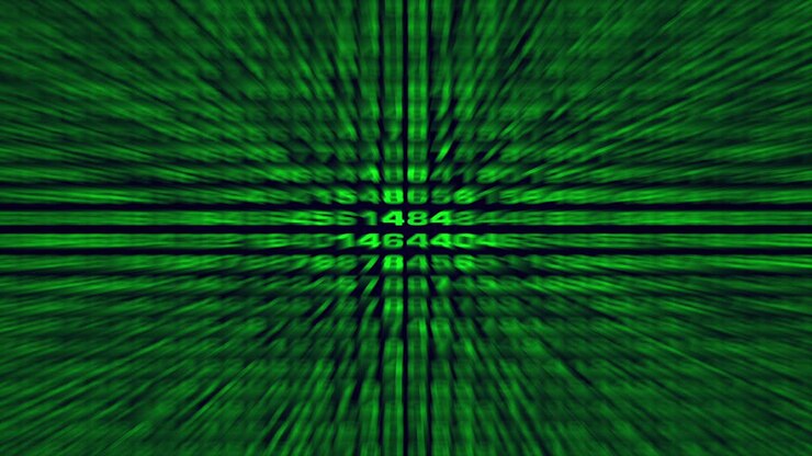 background of many changing numbers. motion blur speed effect