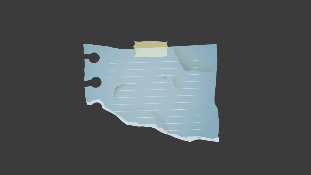 Torn Notepad Paper with Tape