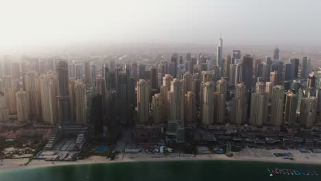 dubai skyline aerial view