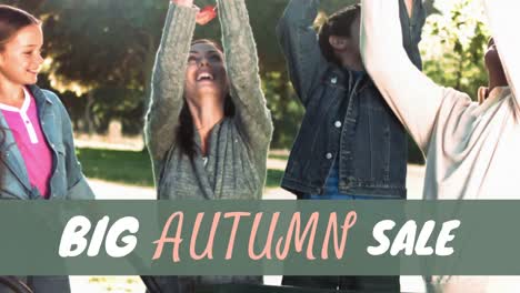 digitally generated video of autumn sale 4k