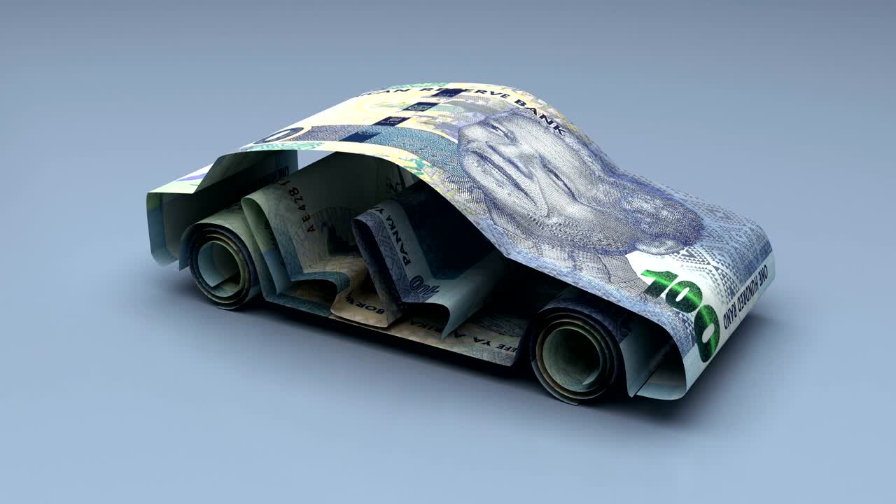 남아프리카 랜드와 함께 자동차 금융