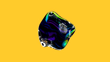 minimalistic cover footage abstract holographic object stylish 3d abstract animation colored wavy smooth ball. conception multicolor liquid pattern. . trendy colorful sphere move. beautiful bright gradient ripples 4k