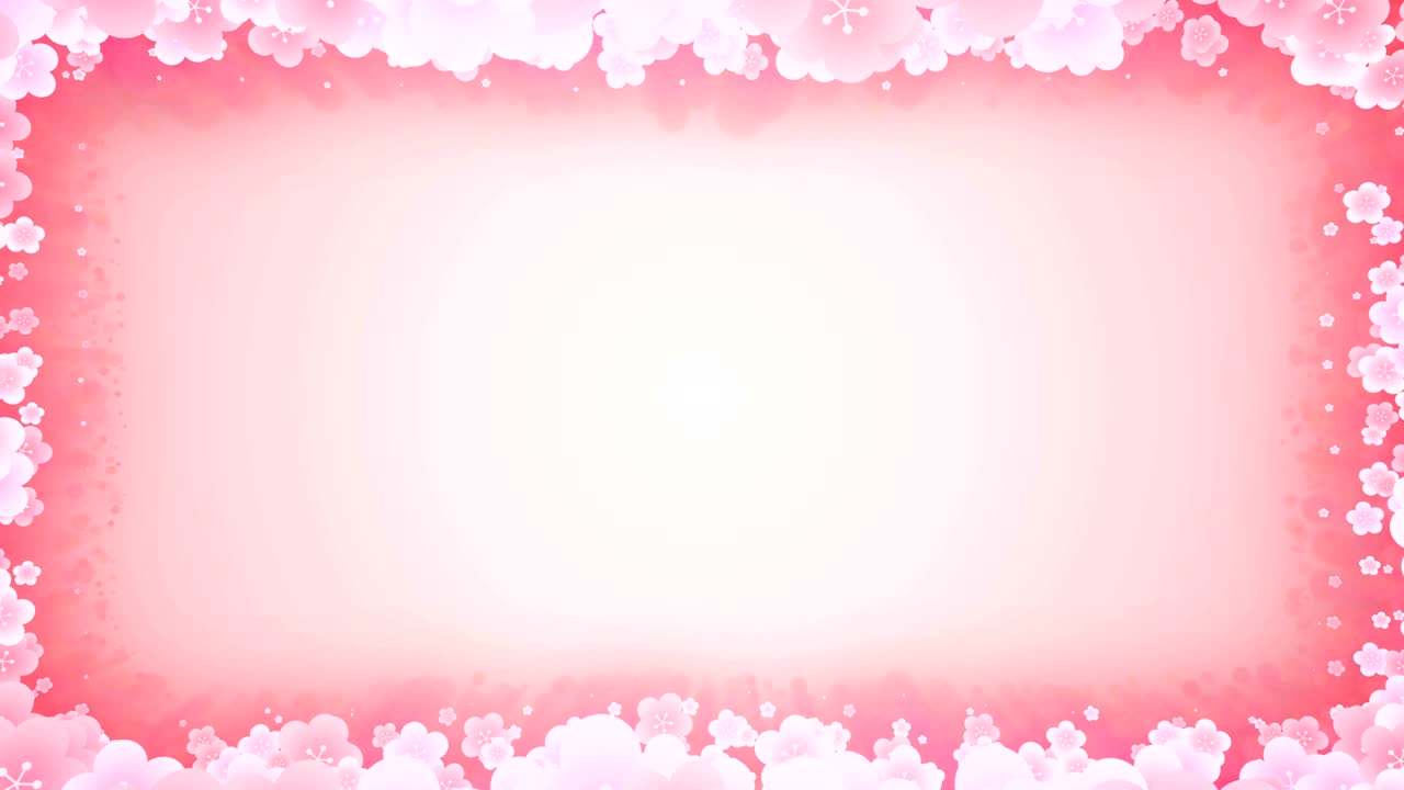 플 꽃, 전통적인 일본 신년, 루프 애니메이션