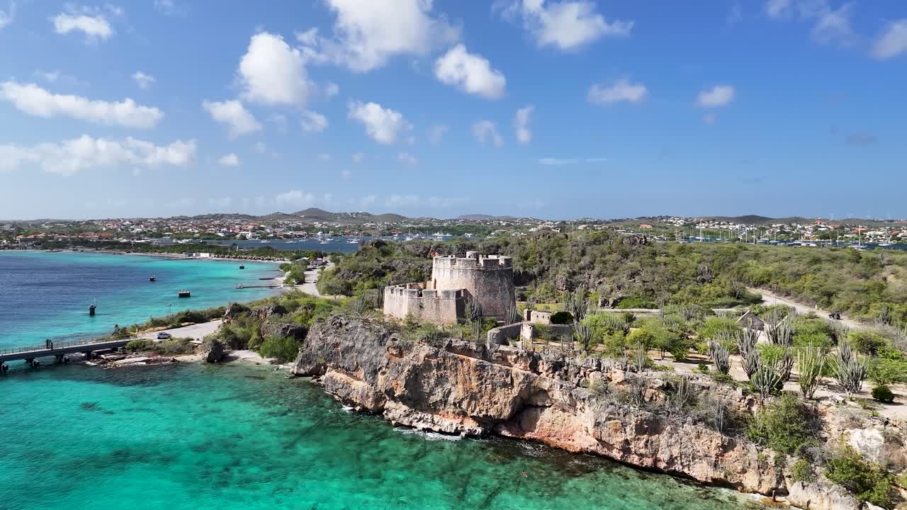 Vista aerea da drone di Fort Beekenburg - Willemstad