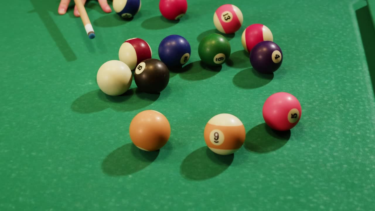 Pool Game in Progress