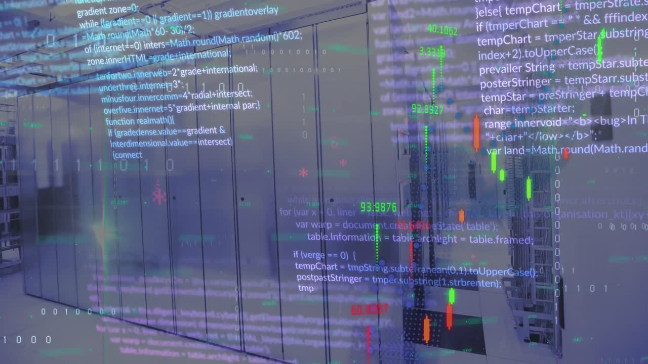 Animation of data processing over computer servers