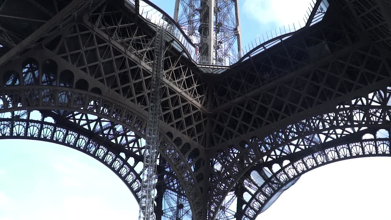 Eiffel Tower Under Renovation In Paris, France