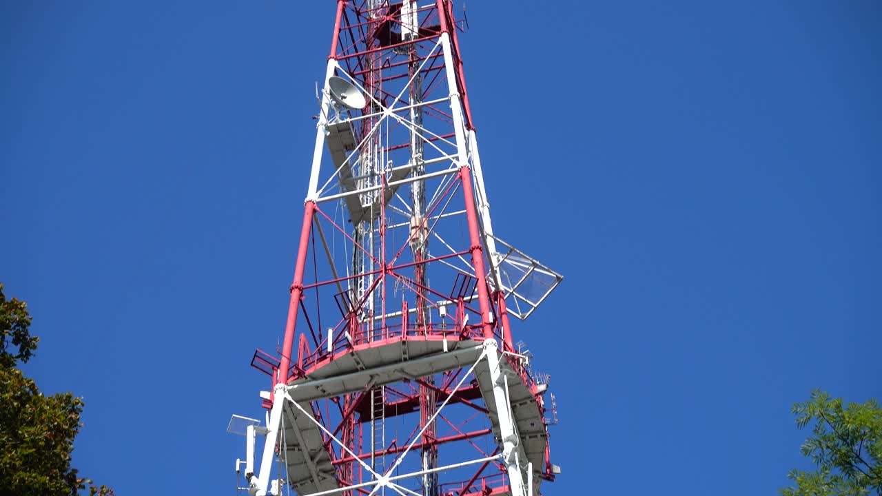 Television tower against the background of the sky