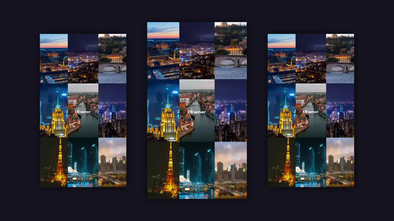 Rhythmic resizable Instagram opener with animated motion for engaging social videos