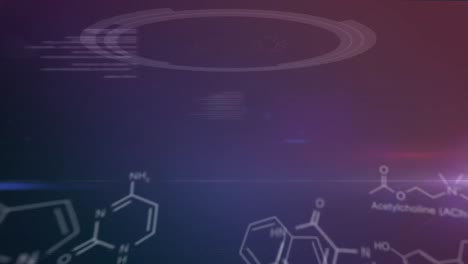 Moléculas-De-Adn-Y-Datos-Sobre-Un-Fondo-Granate