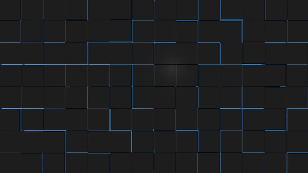 fondo abstracto con pared negra de superficie cúbica en movimiento.