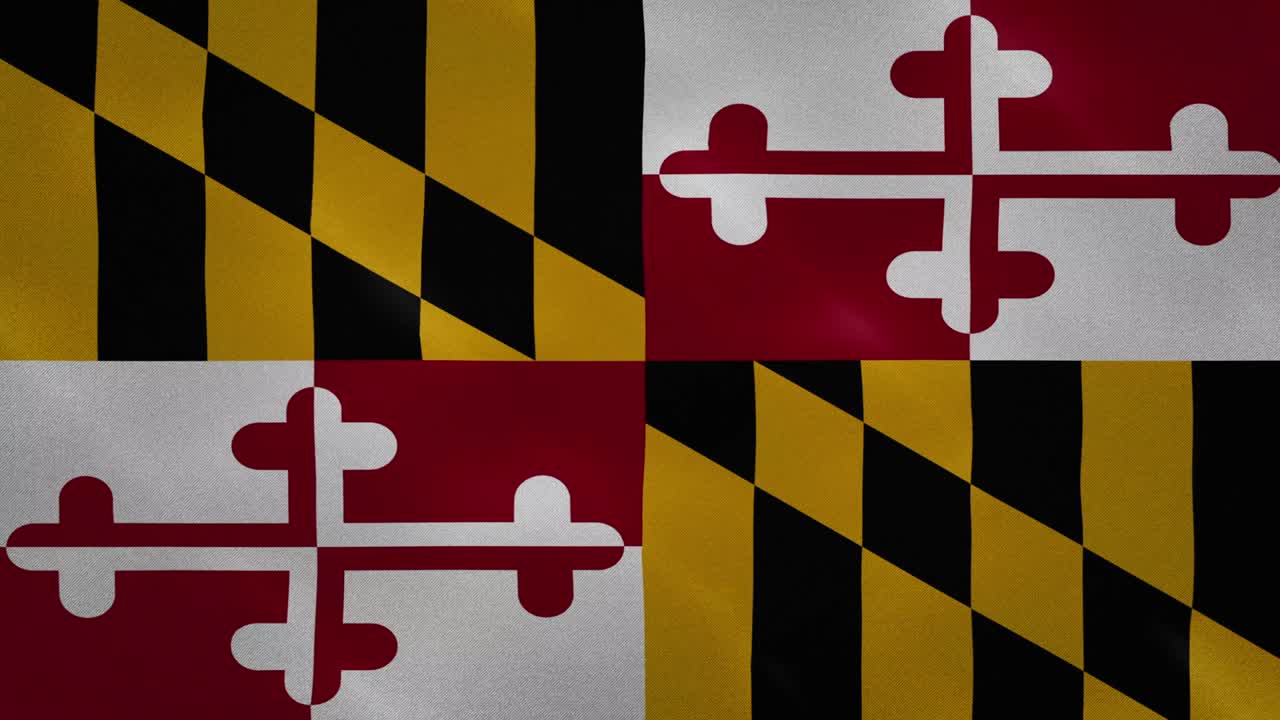 maryland denso tejido de la bandera ondulaciones, bucle de fondo