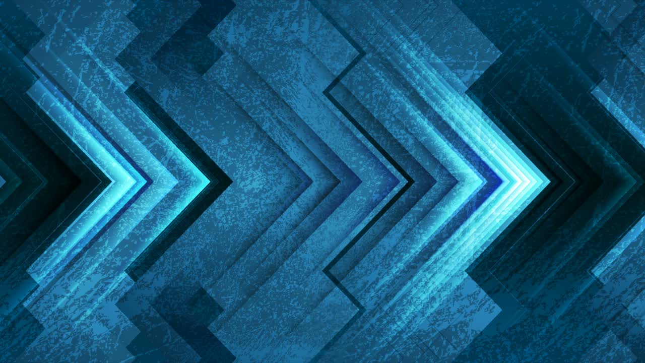 flechas geométricas azules abstractas con animación de video de textura grunge