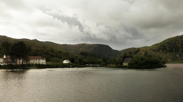 Gougane Barra forest park Cork Irlanda aerea 01