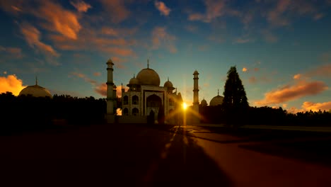 taj mahal, el apagón del tiempo, el amanecer, el panorama, el 4k.