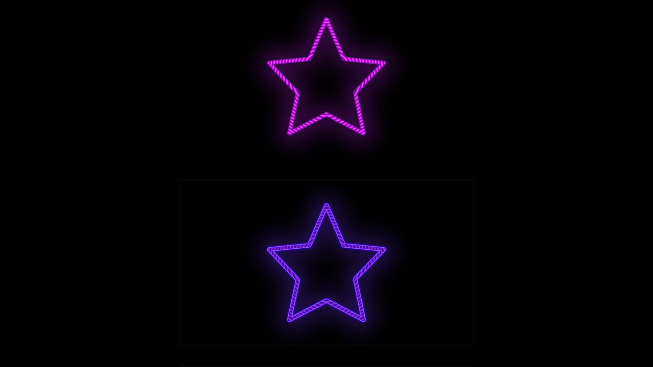 patrón de estrellas de color púrpura neón en filas