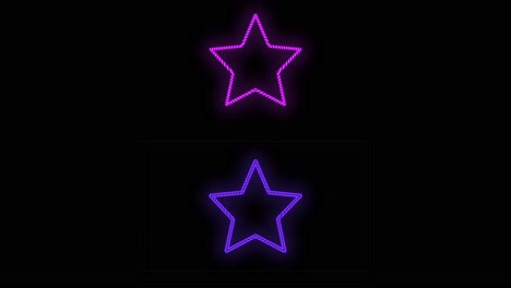 Neon-purple-stars-pattern-in-rows