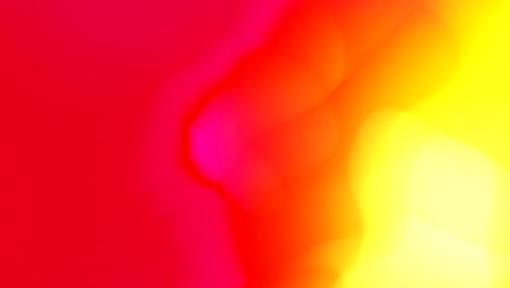 animación orgánica de color líquido. fluctuación de los colores rojo y amarillo