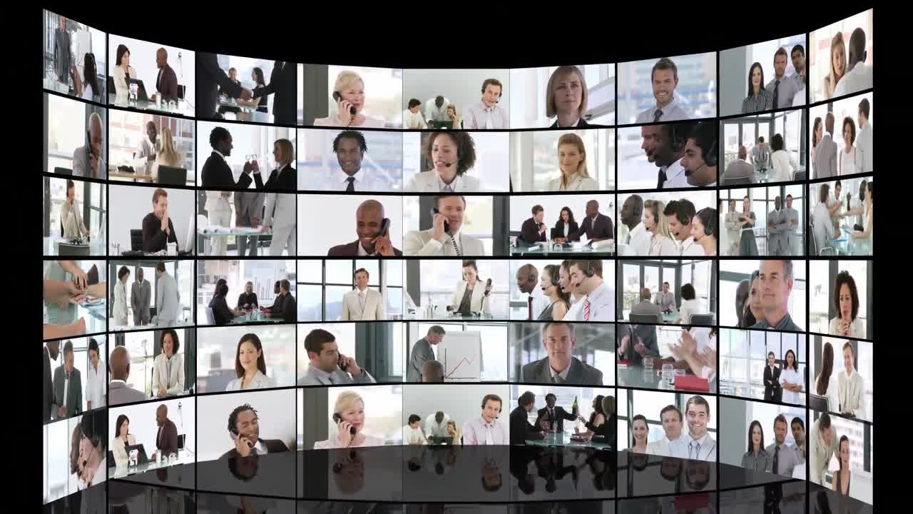 텔레비전에서 추상적인 비즈니스 개념