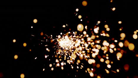 close-up of welding sparks