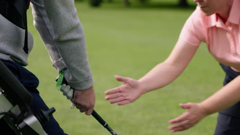 golfers on the green