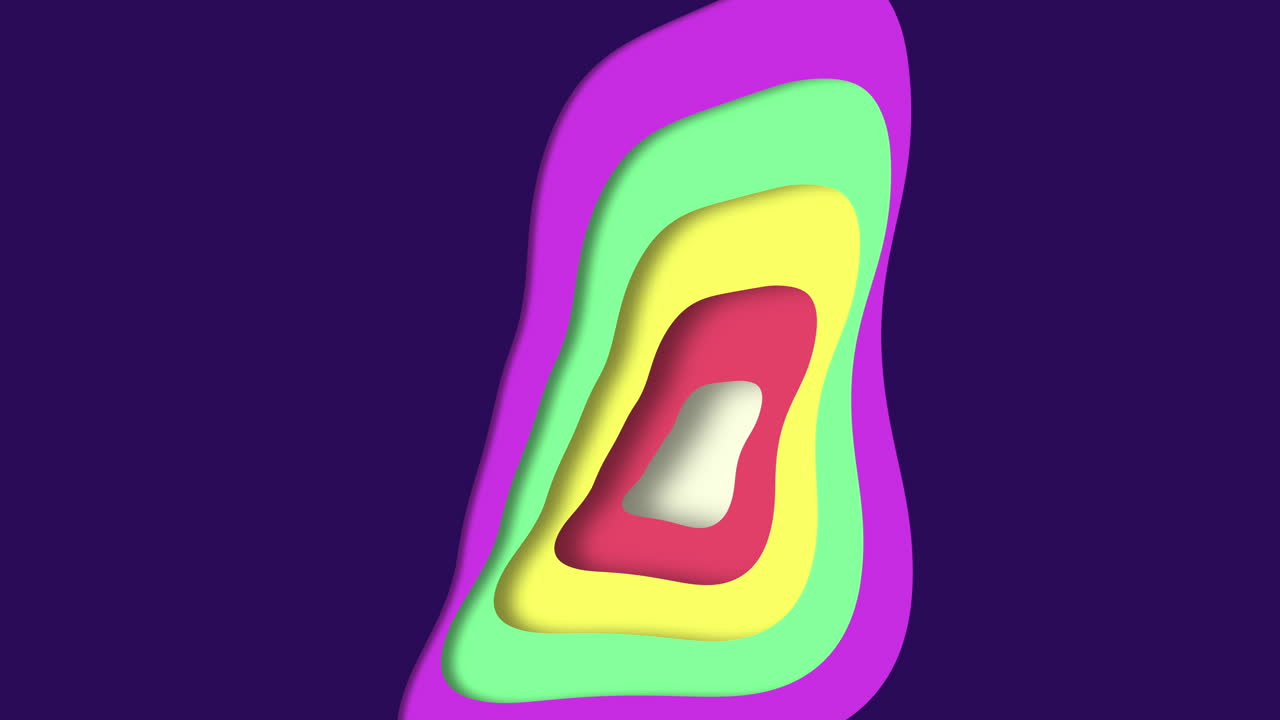 patrón de ondas de corte de papel de arco iris de plástico abstracto