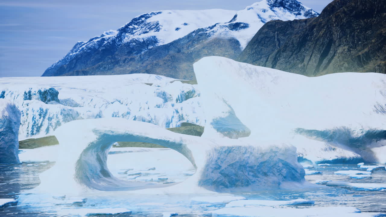 Exploring the stunning ice formations and glaciers in a remote arctic landscape