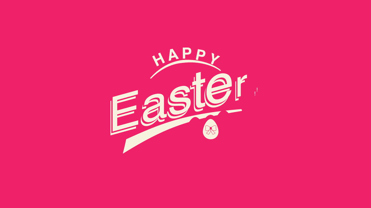 행복 한 부활절 텍스트와 빨간색 배경에 계란