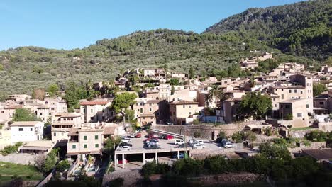 fornalutx town seen from the sky